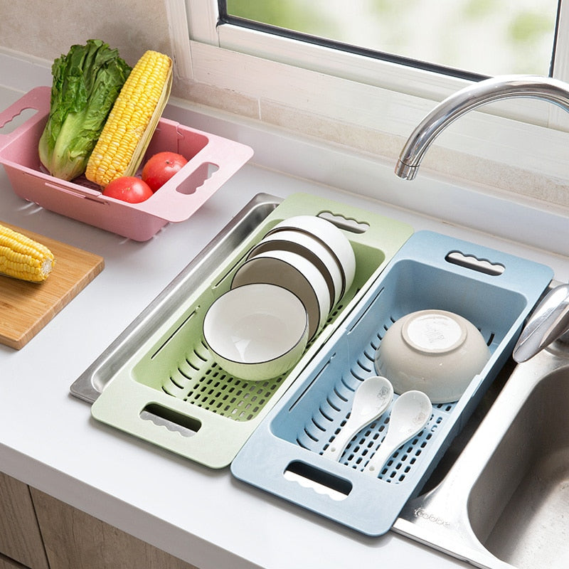 Adjustable Retractable Drain Basket - vital gadget
